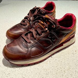 Saucony and Wolverine Collaboration Sneakers using Special chocolate leather.